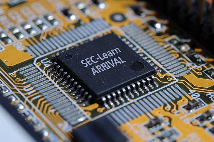 Nahaufnahme Microchip SEC-Learn-ARRIVAL