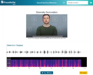 Screenshot that shows an analysis of a Zelenskyy speech.