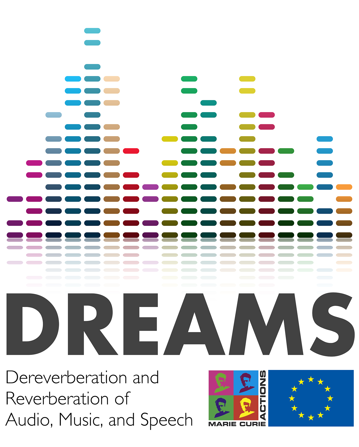 Logo DREAMS Dereverberation an Reverberation of audio, Music and Speech