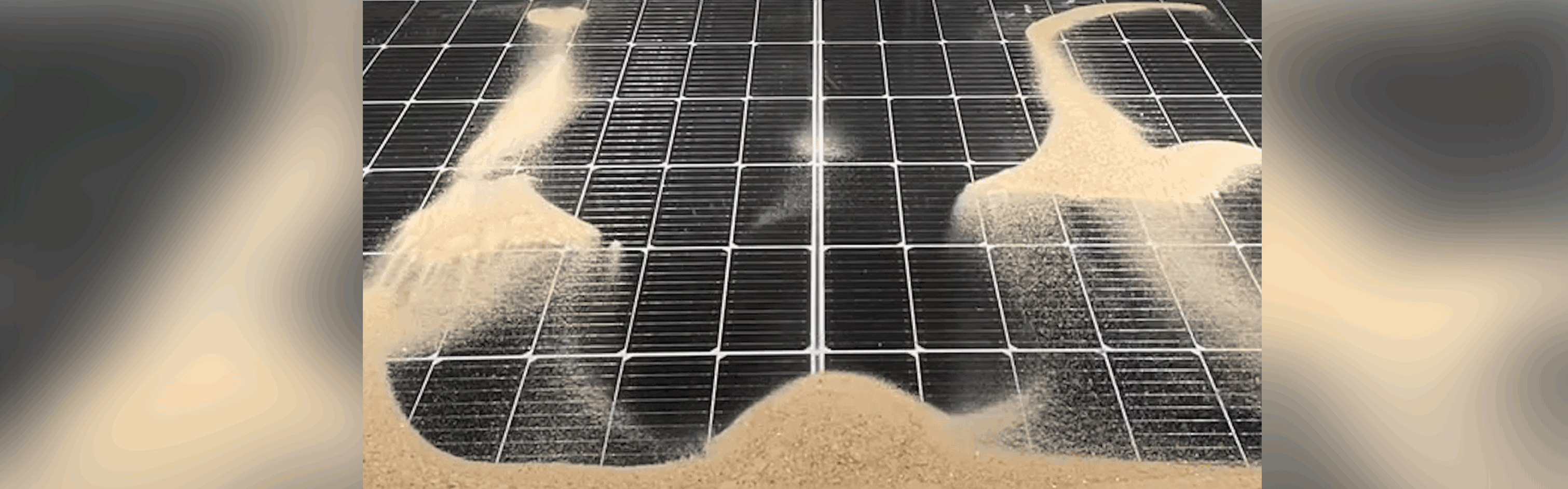 Photovoltaik-Modul wird mittels Körperschall von Verschmutzungen gereinigt